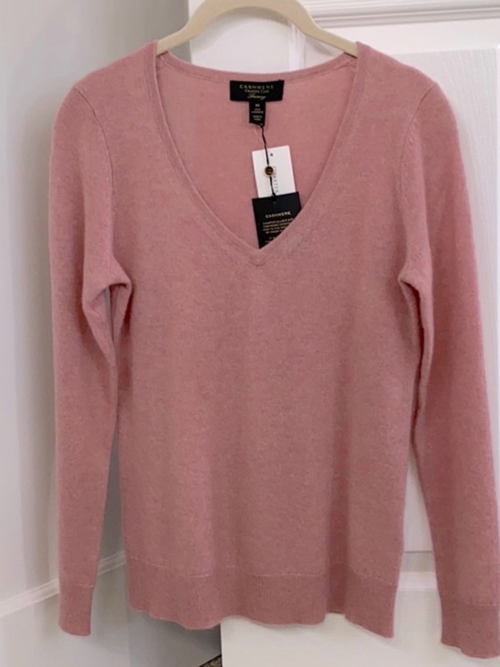 Charter Club Sweaters - 100% Cashmere Pink V-Neck Sweater | Soft Luxe Knit Charter Club